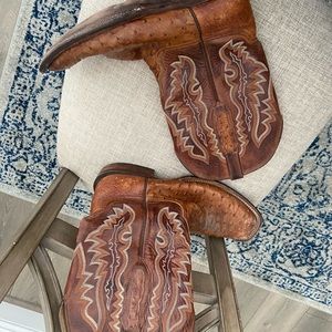 Lucchese Ostrich Skin Cowboy Boots